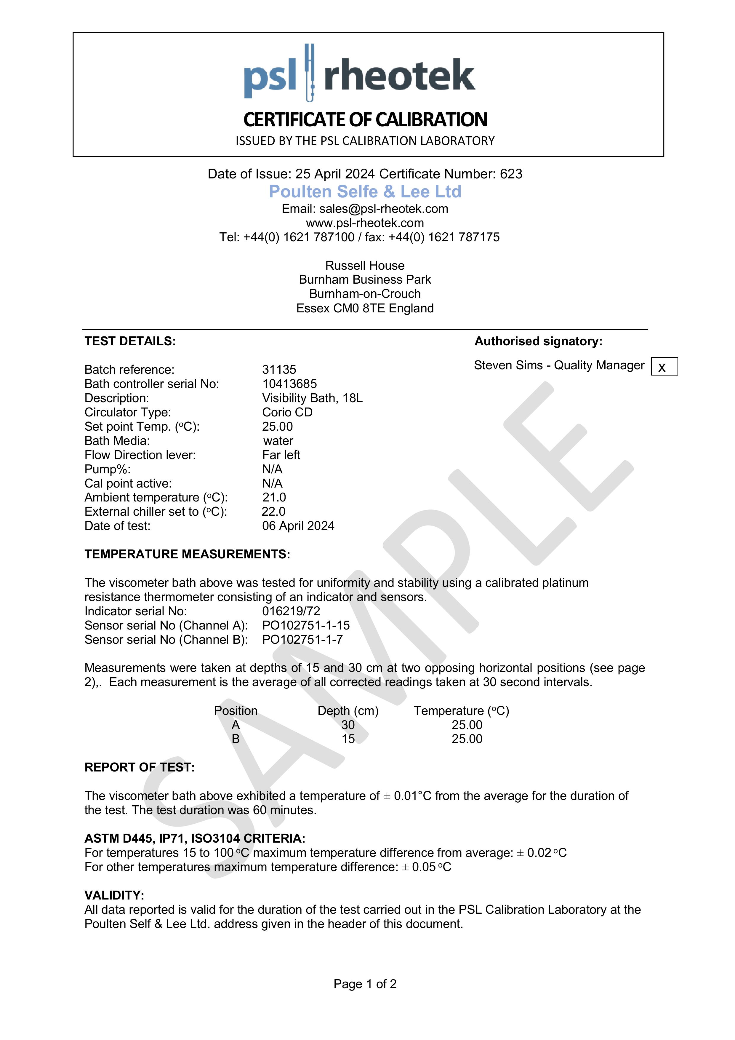 18L Visibility bath cert SAMPLE